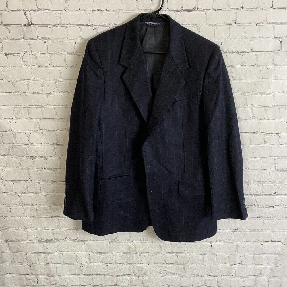 Gieves & Hawkes Wool Savile Row London Prince Of Wales Suit Jacket Men 42